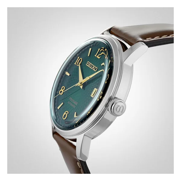 Seiko Presage Cocktail Time Srpe45 Deri Kordon Kahverengi-Yeşil Erkek Kol Saati - Görsel 3