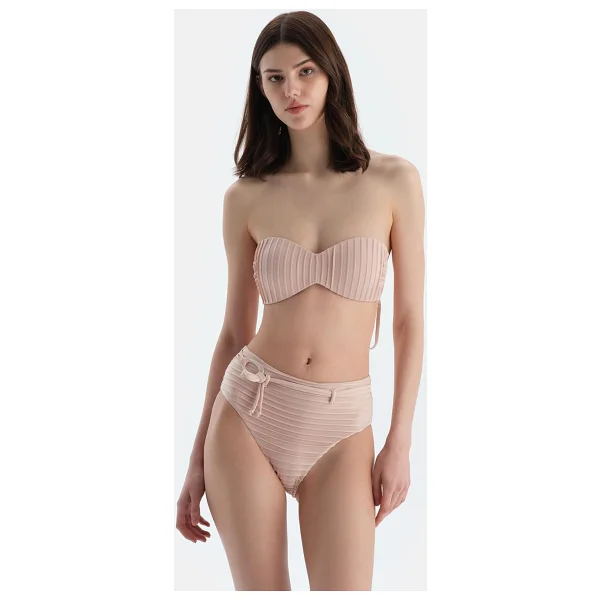 Dagi Kadın Straplez Bikini Üst, Örme, Ekru, 36 - Görsel 7