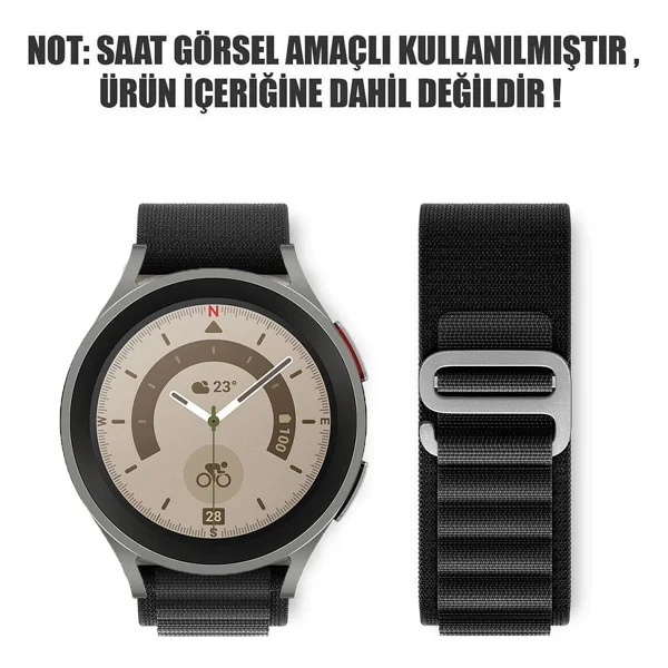 Microsonic Huawei Watch Gt3 46mm Alpine Loop Siyah Kordon - Görsel 2