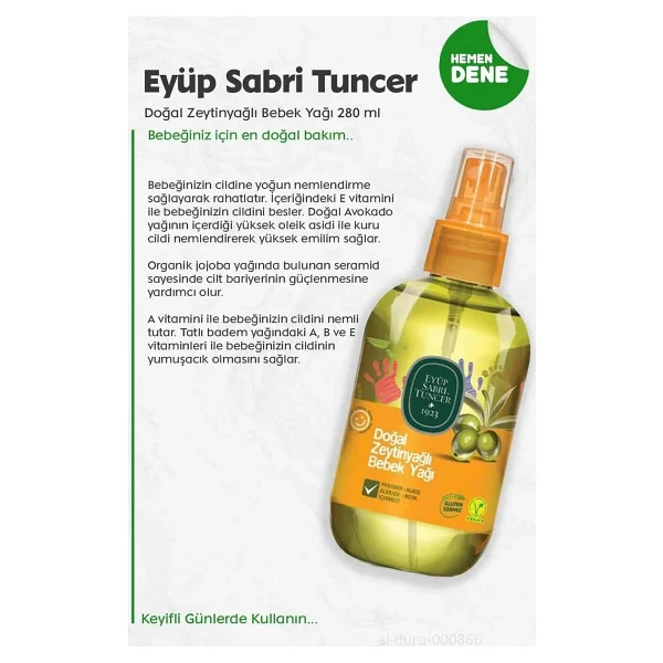 Eyüp Sabri Tuncer Doğal Zeytinyağlı Bebek Şampuanı 600 Ml - Görsel 4