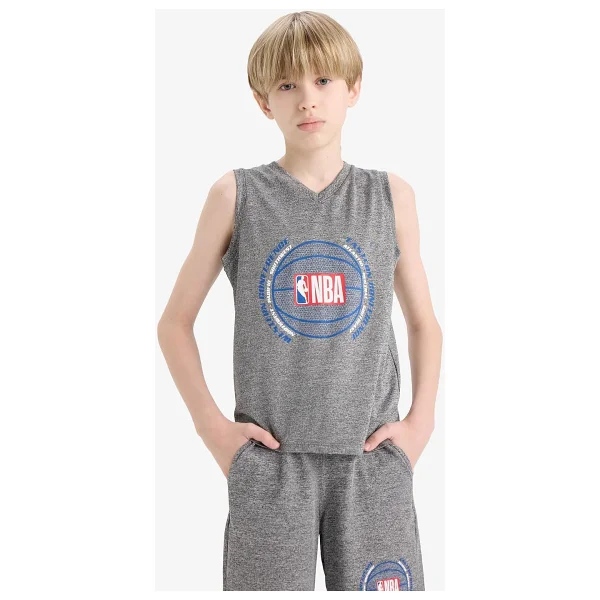 DeFacto Erkek Çocuk NBA Wordmark V Yaka Atlet - Görsel 5