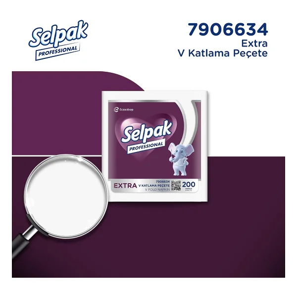 Selpak Prof Pro Ekstra 200x24 V Kat.Peçete - Görsel 2
