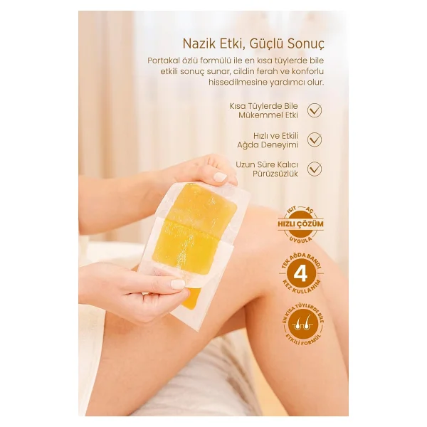 Vi-Vet Portakal Normal Ciltler İçin 41'li Sir Ağda Bandı - Görsel 4