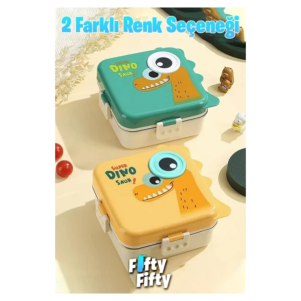 Vagonlife Yeşil 1120 Ml 3 Bölmeli Lunch Box - Görsel 4