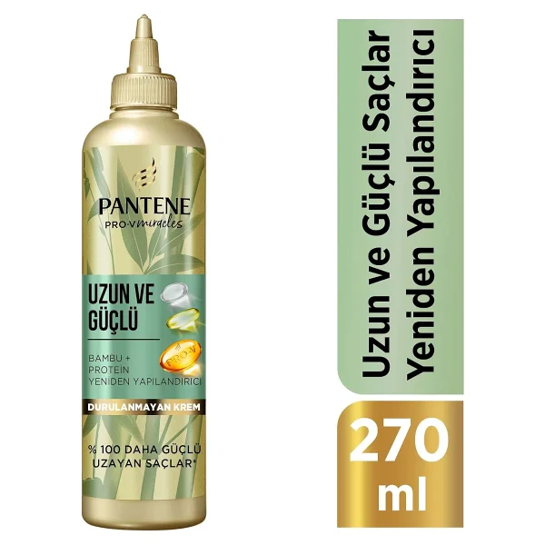 Pantene Uzun Ve Güçlü Bambu + Protein Şekillendirici 270 Ml Durulanmayan Saç Kremi - Görsel 2