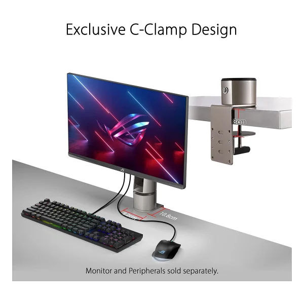 Asus Rog Monitör Masa Montaj Kiti Acl01 Çoğu 24 İla 49 Pg Ve Xg Serisi Modelini Destekler, Asus Olmayan Monitör, Montaj Tabanı, C Kelepçesi, Hızlı Ve Kolay Kurulum İle Uyumlu Değil - Görsel 3