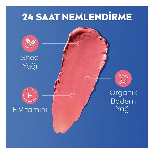 NIVEA Renkli Nemlendirici Dudak Bakım Kremi Rose 4.8gr, SPF30, Allık Etkisi, Dudak ve Yanaklar, E Vitamini - Görsel 4