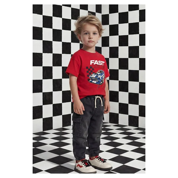 DeFacto %100 Pamuk Jogger Fit Jean Pantolon Erkek Bebek G6143A526SP - Görsel 8