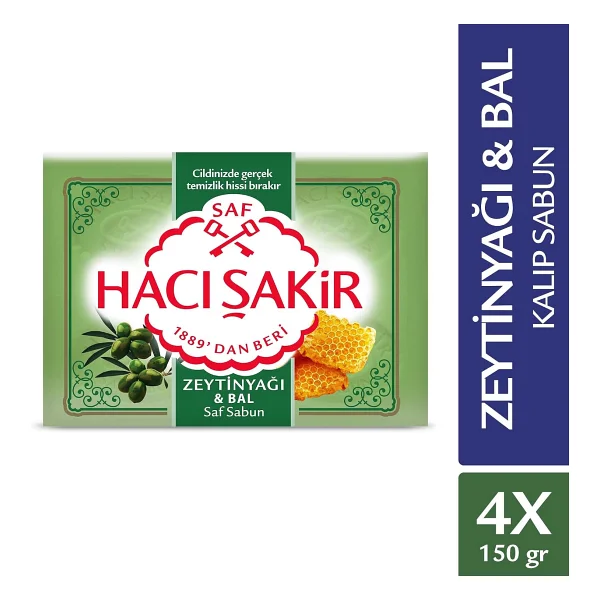 Hacı Şakir Saf Zeytinyağı & Bal 4x150 Gr Sabun - Görsel 2