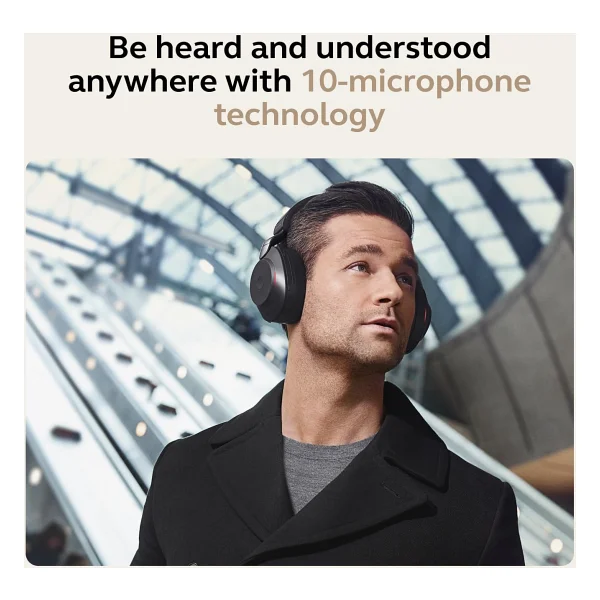 Jabra Evolve2 85 Ms Kulak Üstü Bluetooth Çağrı Merkezi Kulaklığı - Görsel 7