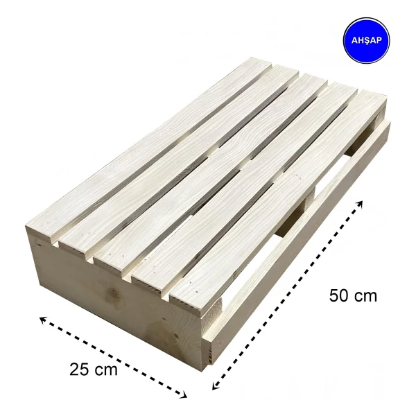 Reyo Dizayn Doğal Ahşap Ev Içi Kullanıma Uygun Kaymaz Tabanlı Step Tahtası 10x25x50 Cm - Görsel 4