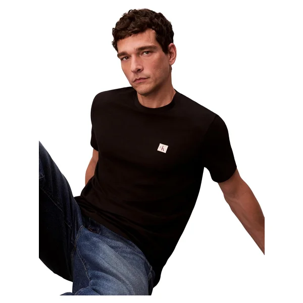 Calvin Klein Badge 30S Jersey Classic LV04RC272G Kısa Kollu Bisiklet Yaka Erkek Tişört - Görsel 3