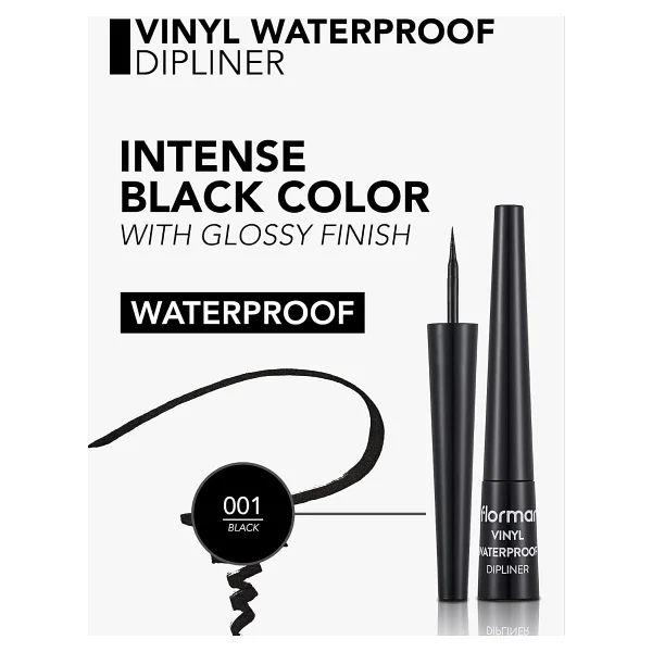 Flormar Vinly Waterproof 001 Black Dipliner - Görsel 3