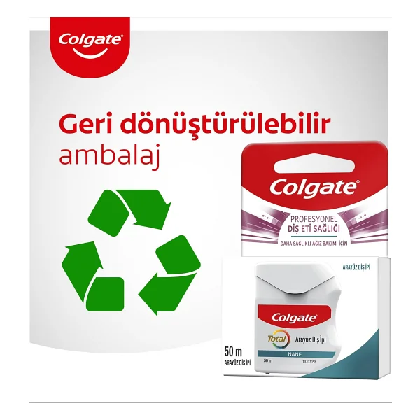 Colgate Total Profesyonel Diş Eti Sağlığı Nane Aromalı 50 M Diş İpi - Görsel 9