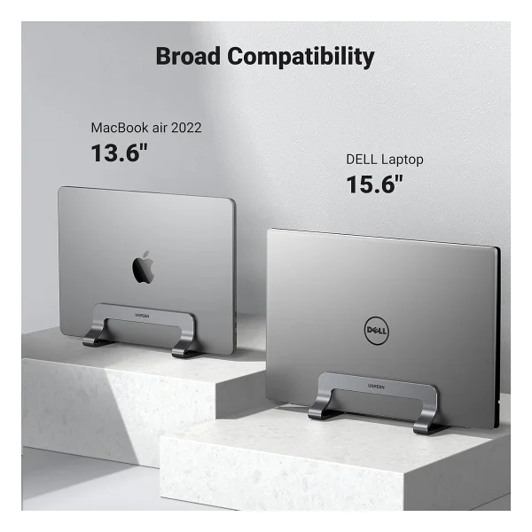 Ugreen Dikey Bilgisayar Standı, Çift Yuvalı Ayarlanabilir Alüminyum Laptop Standı, MacBook Air/Pro, Windows Dizüstü Bilgisayarlar, 13-17 İnç Laptoplar İle Uyumlu Masaüstü Tutucu - 20471 - Görsel 8