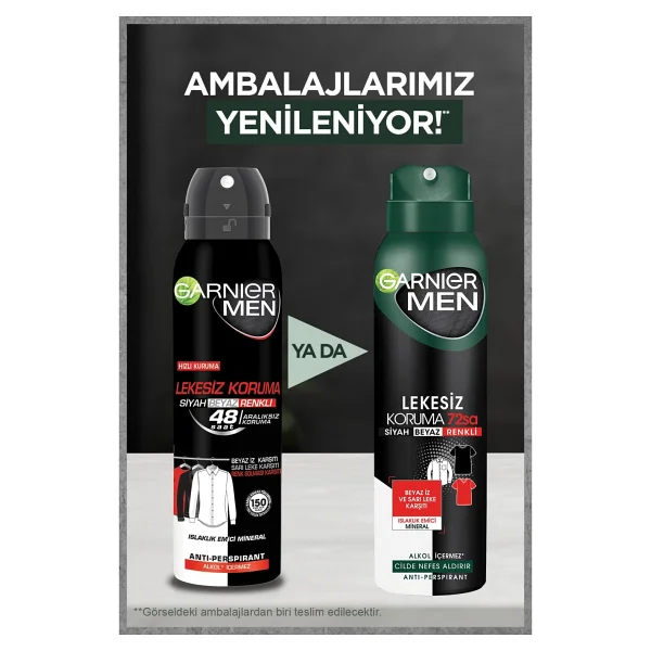 Garnier Men Lekesiz Koruma Sprey Deodorant - Görsel 5
