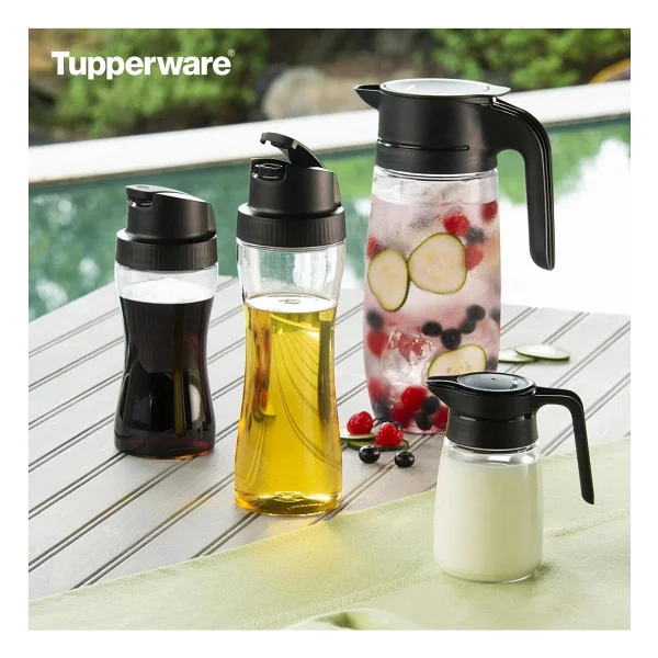 Tupperware Royal Sosluk Ve Yağdanlık Siyah 350ml - Görsel 3
