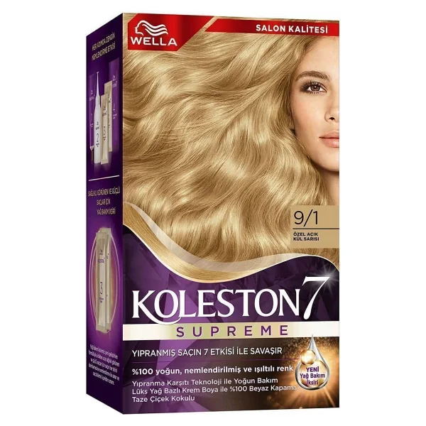 Koleston Supreme 9.1 Özel Açık Kül Sarısı Saç Boyası - Görsel 3