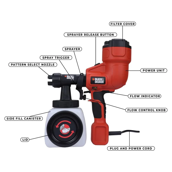 Black+Decker Hvlp-200 400 W Elektrikli Boya Tabancası - Görsel 2