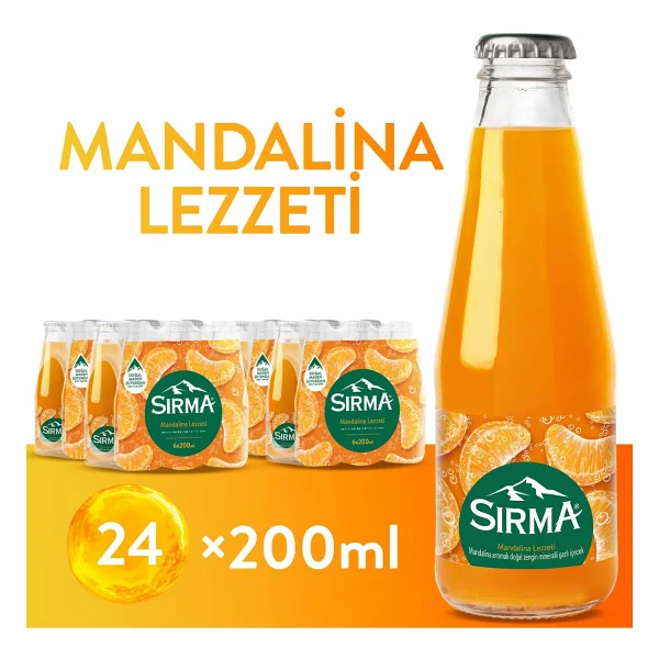 Sırma C Vitaminli Mandalina Aromalı 200 ml 24'lü Paket Maden Suyu - Görsel 3