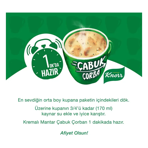 Knorr Kremalı Mantar 19 gr Çabuk Çorba - Görsel 9