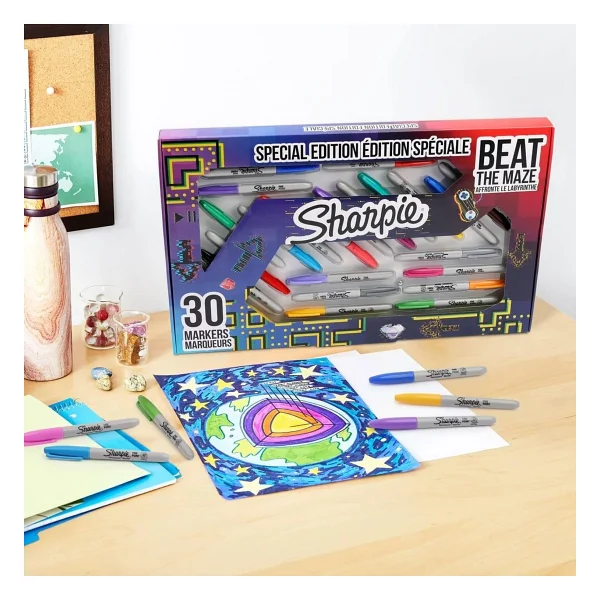 Sharpie Fine Labirent Kutu 30'lu Permanent Marker Seti - Görsel 3