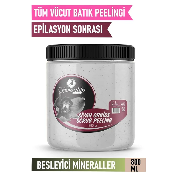 Smoothly Siyah Orkide Özlü Canlandırıcı & Yumuşatıcı El Ayak Ve Vücut Bakım Peelingi 800gr - Görsel 2