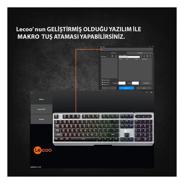 Lenovo Lecoo KB121 RGB Kablolu Oyuncu Klavyesi - Görsel 3