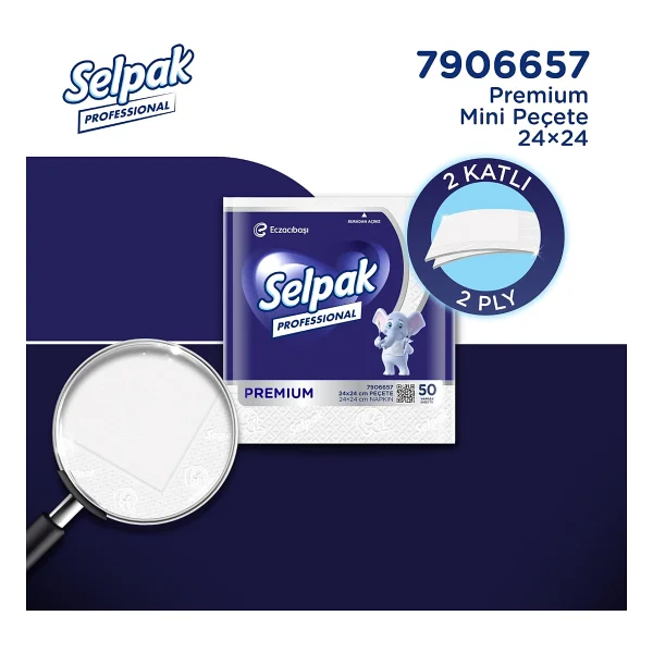 Selpak Professional Peçete Mini 50 Yaprak 24'lü - Görsel 3