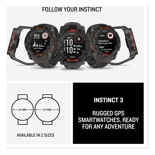 Garmin Instinct 3 50mm Solar Akıllı Saat - Görsel 7