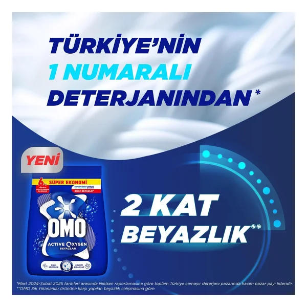 Omo Active Oxygen Beyazlar İçin 6 Kg Toz Deterjan - Görsel 4