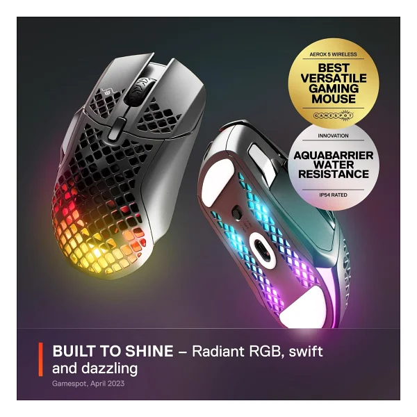 Steelseries Aerox 5 RGB Şarjlı Optik Kablosuz Oyuncu Mouse - Görsel 5