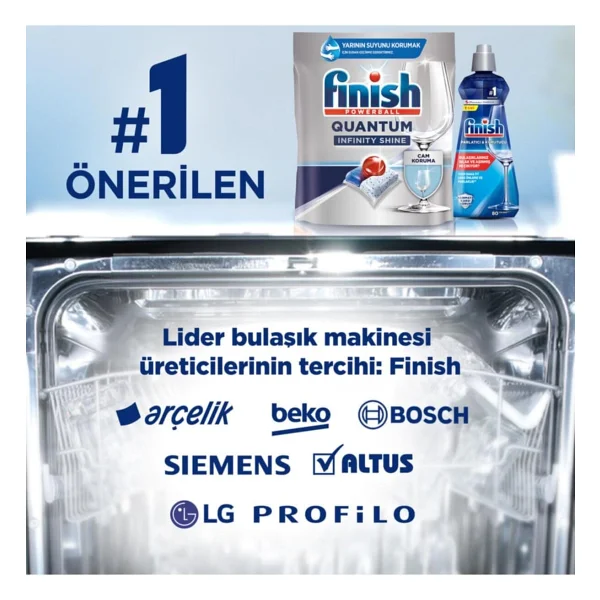 Finish Quantum Infinity Shine Bulaşık Makinesi Tableti 83'lü 3 Adet - Görsel 6