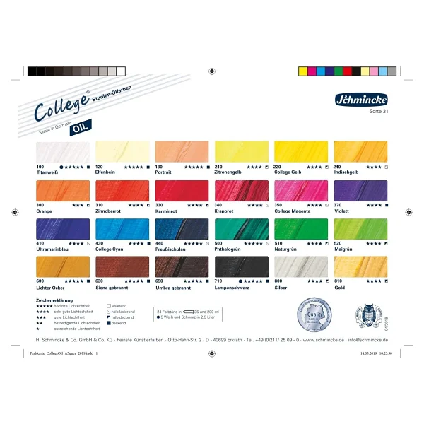 Schmincke College 200 Ml 810 Gold Yağlı Boya - Görsel 2