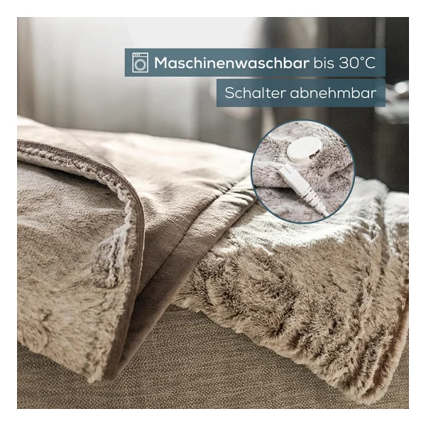 Beurer HD 150 XXL Nordic Taupe 200x150 Cm Elektrikli Battaniye - Görsel 6