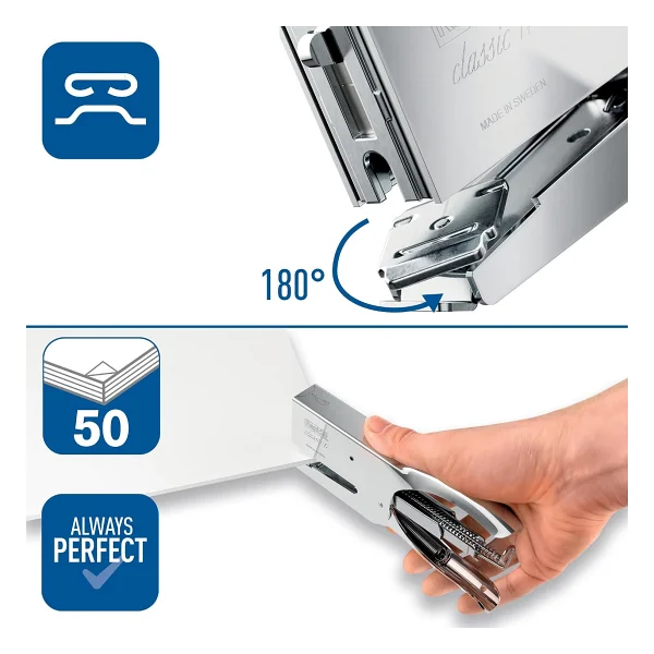 Rapid Zımba Pens Tipi K1 PLATINUM -50 Sayfa Kapasiteli, Platin Rengi - Görsel 3
