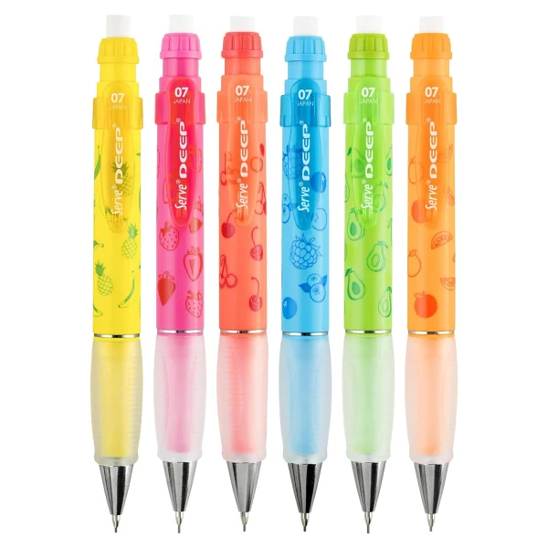 Serve Deep Meyve Temalı Ananas Muz Desenli Sarı 0.7 mm Versatil Uçlu Kalem - Görsel 6