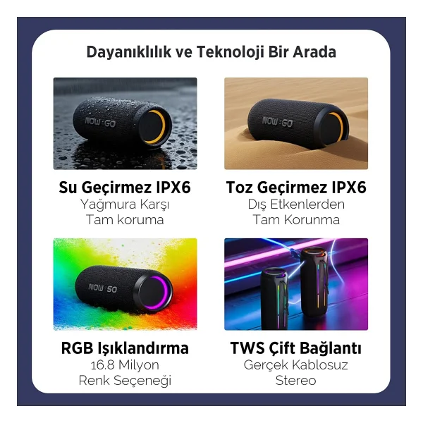 Nowgo F6 Bluetooth Hoparlör - Görsel 4