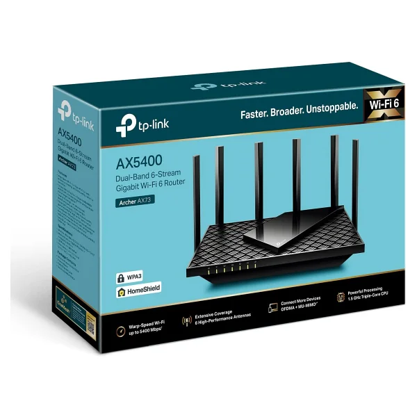 Tp-Link Archer Ax73 4 Port 5400 Mbps Router - Görsel 8
