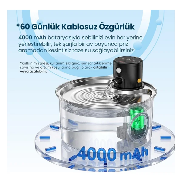 Haustier W2 3.2 lt Otomatik Kedi Su Pınarı - Görsel 3