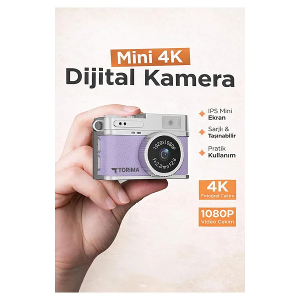Torima Cmr35 Mor Dijital Fotoğraf Makinesi - Görsel 2