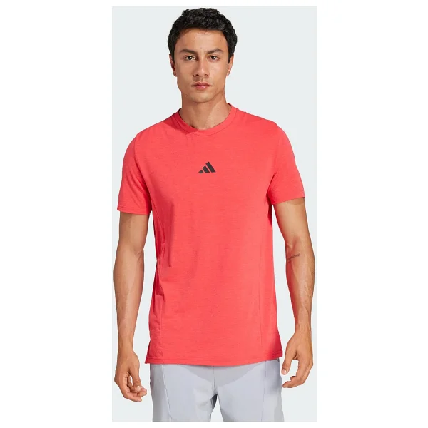 Adidas Designed For Training IS3809 Gri Kısa Kollu Bisiklet Yaka Erkek Spor Tişört - Görsel 6