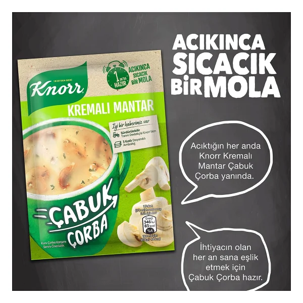 Knorr Kremalı Mantar 19 gr Çabuk Çorba - Görsel 7