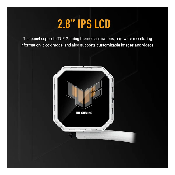 Asus Tuf Gaming Lc Iıı 360 Argb Lcd White Edition 360 Mm İşlemci Sıvı Soğutucu - Görsel 2