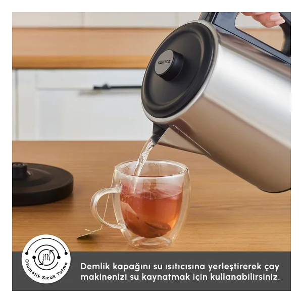 Karaca Teabig XL 2in1 Çelik Çay Makinesi - Görsel 2