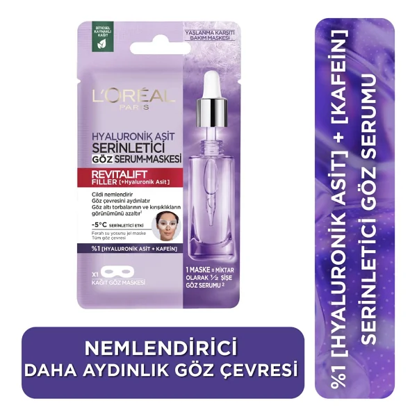 L'oreal Paris Revitalift Filler Serinletici Kağıt Göz Serum Maskesi - Görsel 3