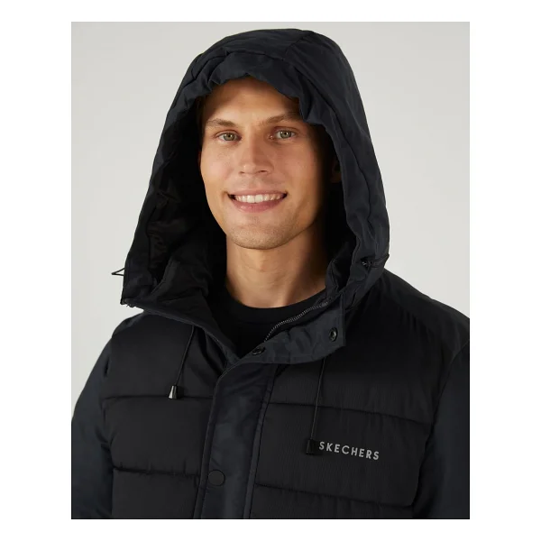 Skechers Outerwear Padded S242025 Kapüşonlu Erkek Mont - Görsel 4