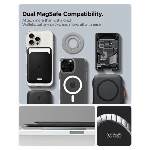 Spigen Magfit Amp08887 Gri Magsafe Manyetik Telefon Tutucu - Görsel 3