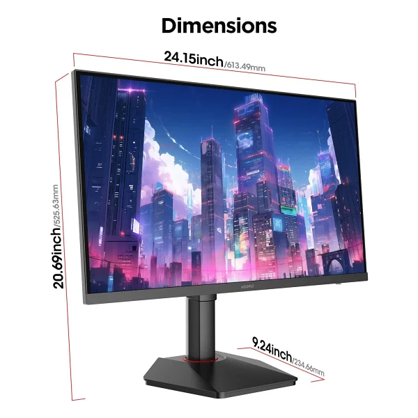 Koorui G2721E 27" 1 ms 2K Pivot IPS 320 Hz Oyuncu Monitörü - Görsel 3