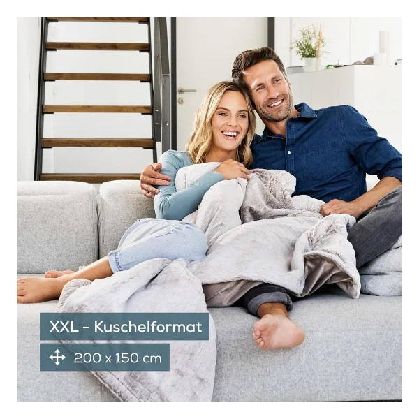 Beurer HD 150 XXL Nordic Taupe 200x150 Cm Elektrikli Battaniye - Görsel 2
